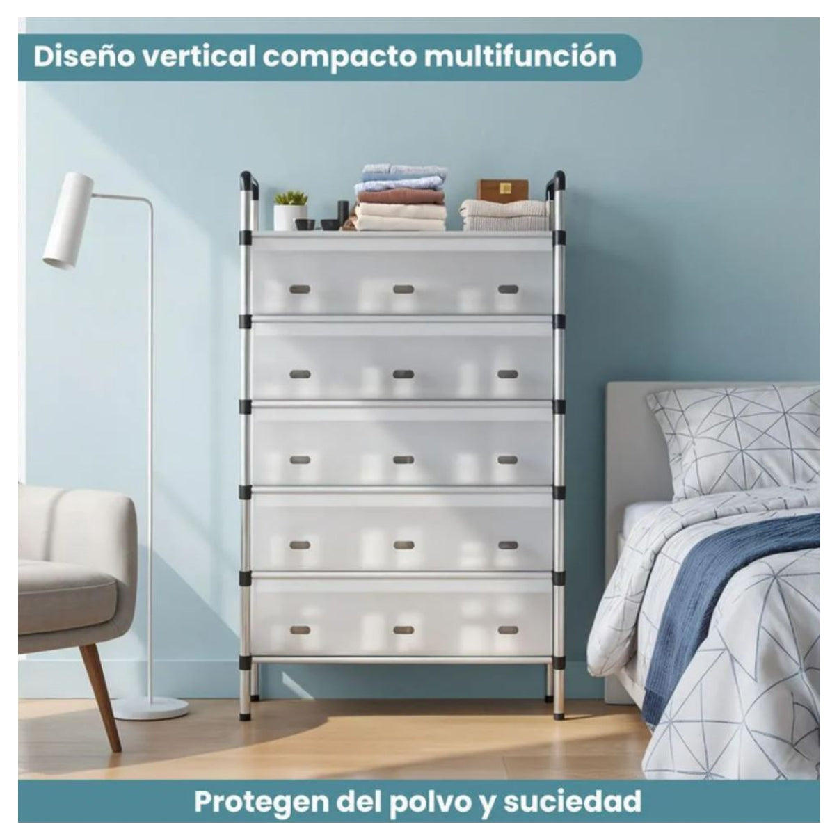 Zapatero Organizador Tapa Acrilica 5 pis