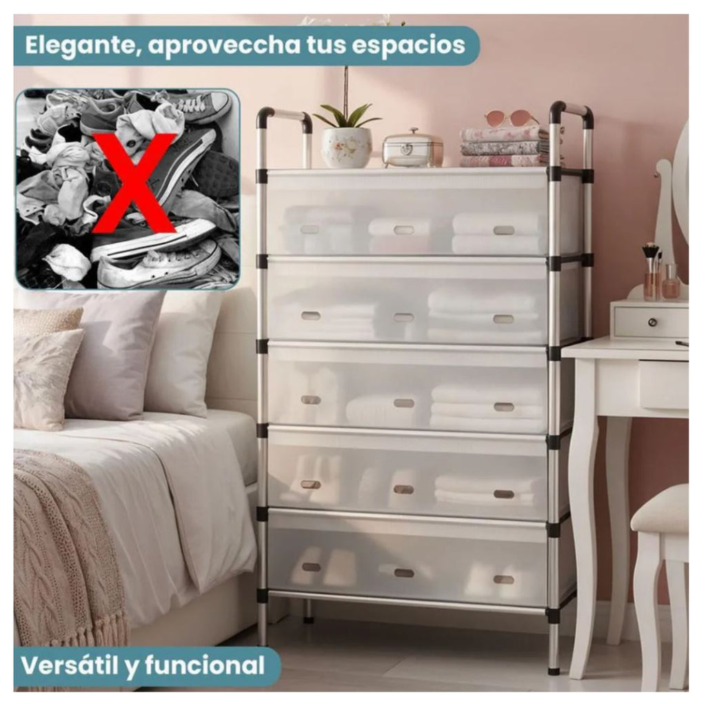 Zapatero Organizador Tapa Acrilica 5 pis